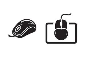 Computer Mouse Device Silhouette Illustration Design vector