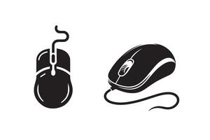 Computer Mouse Device Silhouette vector