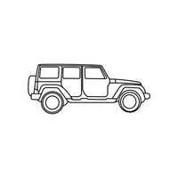Car seen from the side line design template, for your brand and etc vector
