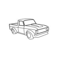 Pickup Trucks line design template, for your industry and etc vector