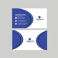 Modern blue business card template. Elegant element composition design with clean concept. vector
