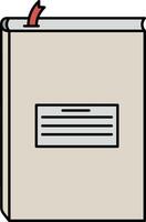 notepad with bookmarks notebook vector