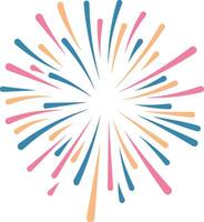 explosion of fireworks without background vector