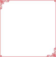 Chinese style red frame without background vector