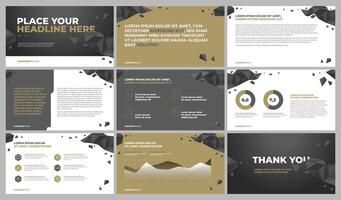 Presentation templates. Use in presentation, corporate report, advertising and annual report. vector