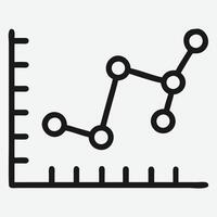 Elegant Chart Icon Line Art Collection - Perfect Visuals for Data Representation vector