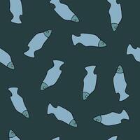 Illustration of pattern with fishes. vector