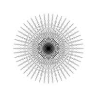 A black and white of a circular design pattern vector