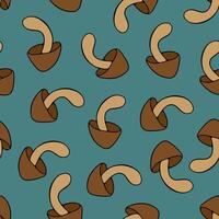 Illustration of pattern with mushrooms. vector