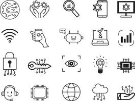 Information icon set. vector