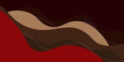 Modern brown and red geometric business banner design. Creative banner design with wave and line shape as template. Simple horizontal banner. Eps10 vector