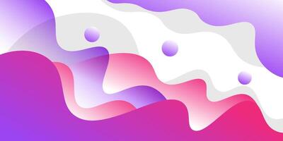 Purple and pink gradient illustration on dynamic white background with simple wave pattern. Cool and luxurious design. Eps10 vector