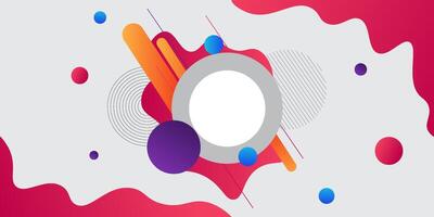 Colorful red geometric business banner design. Creative banner design with wave shape as template. Simple and modern banner. Eps10 vector