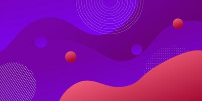 Modern purple and pink geometric business banner design. Creative banner design with wave and line shape as template. Simple horizontal banner. Eps10 vector