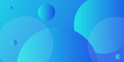 Abstract bright blue background with simple circles overlapping with layered red space design. Cool design. Eps10 vector