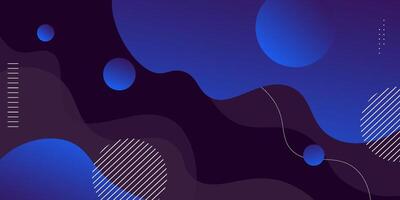 Abstract dark purple geometric 3D background. Blue wave color background with circle pattern design. Liquid shape composition. Eps10 vector