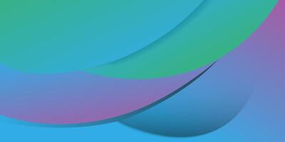 Simple green and blue geometric business banner design. Creative banner design with circle curve shape pattern on colorful background for template. Simple horizontal banner. Eps10 vector