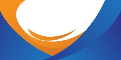 Abstract 3D paper cut art background design with blue and orange wave combination for website template or others. Eps10 vector