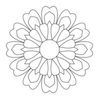 Oriental style mandala design, simple and easy mandala art, design vector