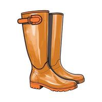 A rubber boot, protective workwear icon isolated vector