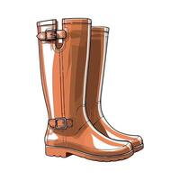 Leather boots symbolize adventure for men outdoors vector