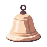 Metallic handbell icon ringing icon isolated vector