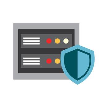 base de datos ilustración de servidor y proteger aislado vector