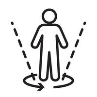 virtual reality user rotation isolated icon vector