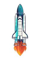 launching spaceship explorer icon isolated vector