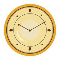 golden watch round isolated vector