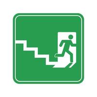 emergency signal of emergency exit isolated vector