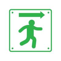 signal of emergency exit isolated vector
