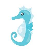 seahorse sea life icon isolated vector