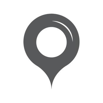 un mapa puntero icono en un blanco antecedentes vector