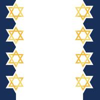 hanukkah frame with davis stars isolated vector