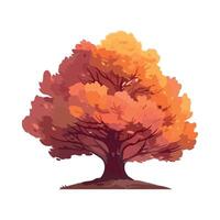 Organic growth of autumn tree in nature vector