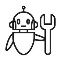 chatbot assistant virtual icon isolated vector