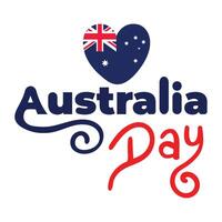australia day with heart isolated vector