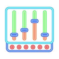 neon dj controls isolated vector