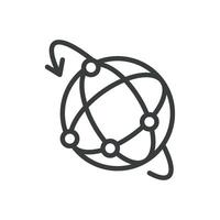 virtual reality sphere isolated icon vector