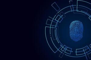 scan fingerprint Cyber security and password vector