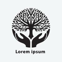 Tree of life logo design vector