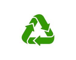 Recycling icon of arrows triangle. Eco friendly recycle symbol. environment mark vector