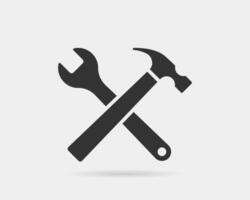 Tools wrench icon. Spanner logo design element. Key tool isolated on white background. vector