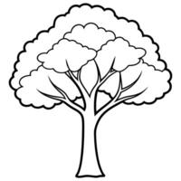 Free printable tree coloring pages vector