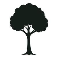A black silhouette of a tree on a white background vector