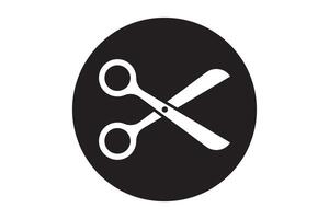 Scissors icon design. Cut out tool for paper or tailor work. vector