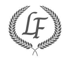 Initial letter L and F, LF monogram logo design with laurel wreath. Luxury calligraphy font. vector