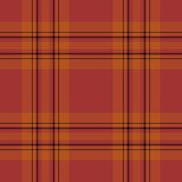 Curve background tartan plaid, motif check pattern . Full texture seamless fabric textile in red and orange colors. vector