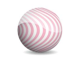 3D ball abstract illustration. Pattern sphere modern design. Round shape globe on white background. vector